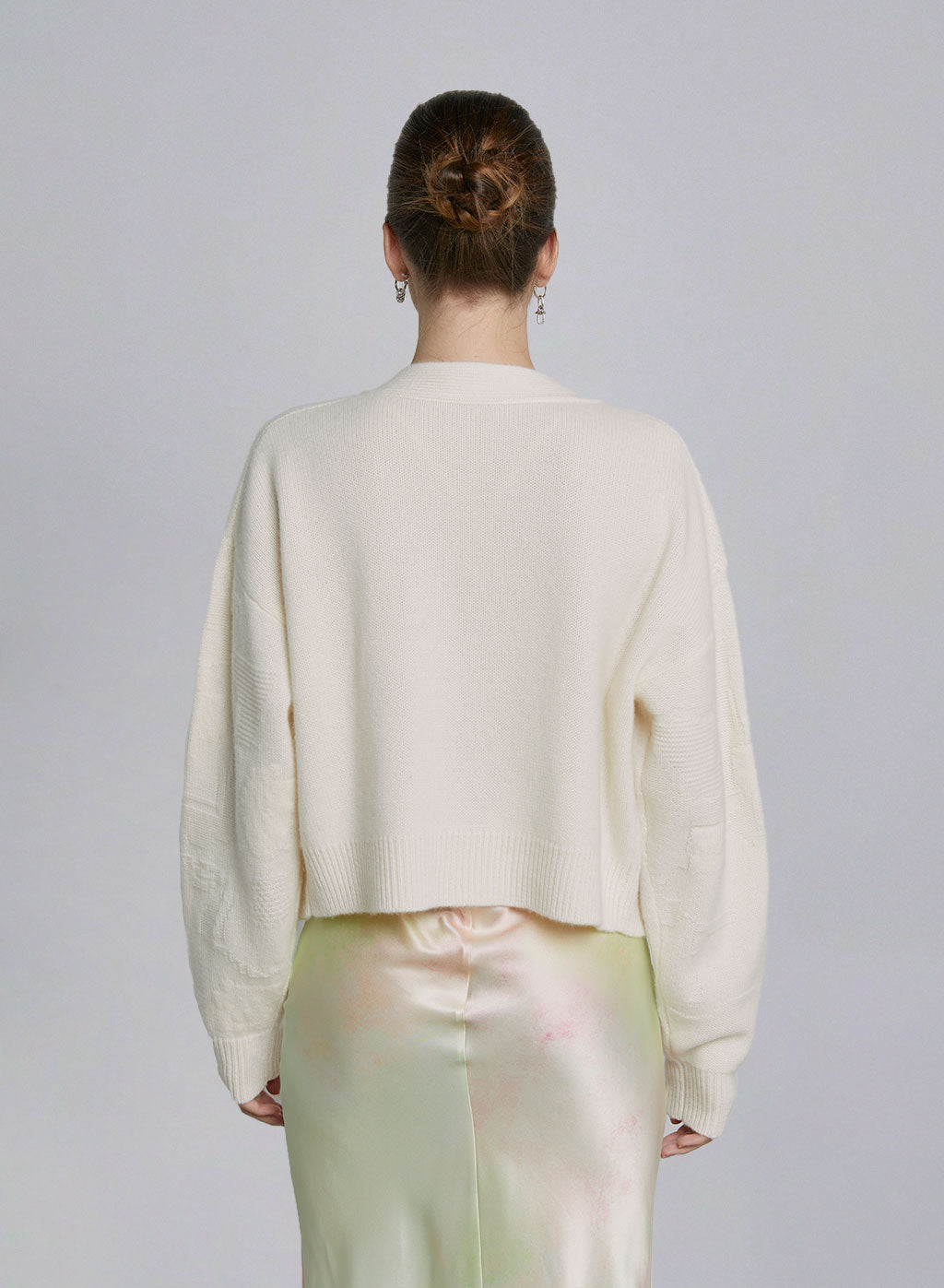 Textured Buttoned Front Wool Cardigan image 1