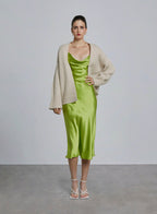 Short Cashmere Open Front Cardigan