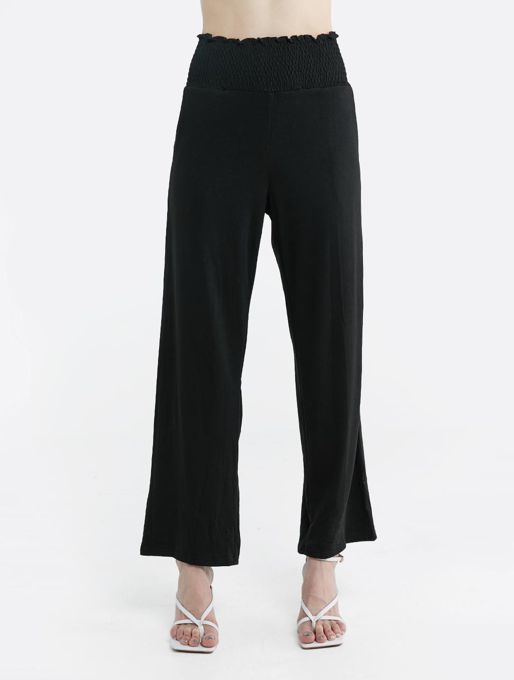 Smocked Waist Wide Pants image 2