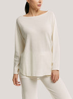 Boatneck Pure Wool Sweater - Ivory, M image