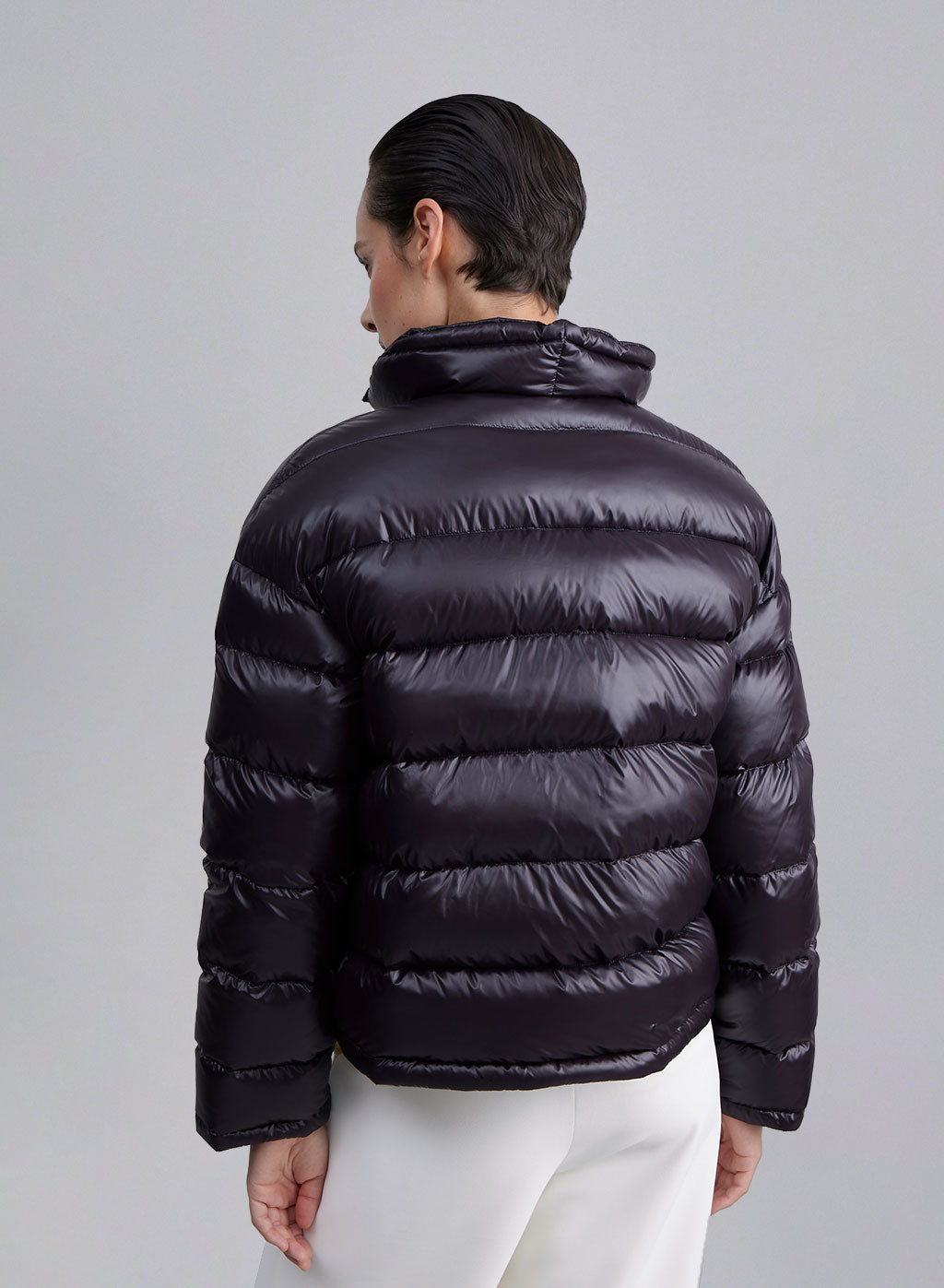 Half-Zipper Cropped Puffer Jacket image 1