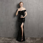 Fairy Dream Celebrity Party Evening Dress - Black, 2XL image