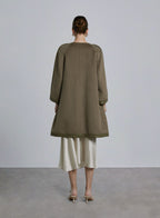 Pocket Patched Zip-Up Wool Coat image 1