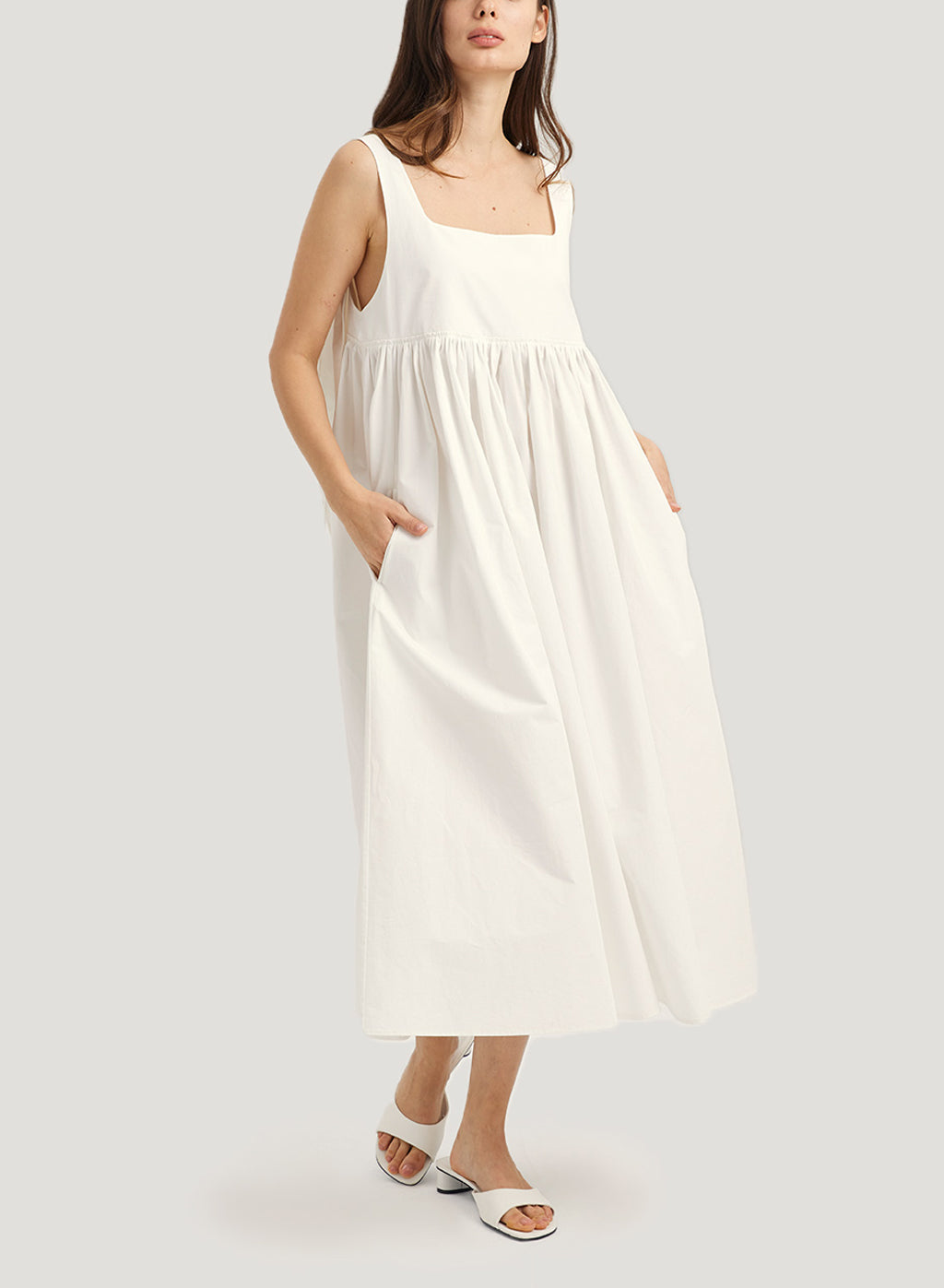 Bunny Strap Dress - White, XXL image