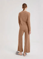 Camel Hair Leisure Rib-Knit Set image 1
