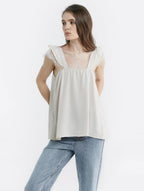 V-neck Flying Sleeve Top image 0