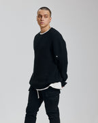 1 × Distressed Crewneck Sweater