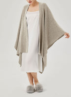 Yak Wool Poncho - Cream, OS image