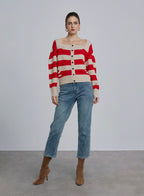 Square Neck Striped Wool Sweater image 0