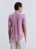 Pussy-bow Collar Draped Silk Blouse image 1