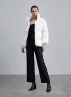 Turtle Neck Press Button Puffer Jacket image 0