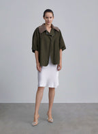 Military Style Cashmere-Wool Cape image 0