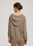 Drawstring Wool-Cashmere Knitted Hoodie image 1