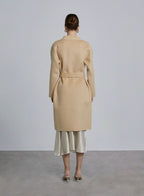 V-neck Belted Wool Coat image 1