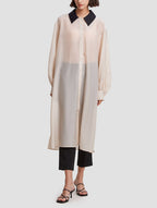 Sheer Shirt Dress - Vanilla, XL image