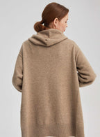 Minimalist Hooded Cashmere Cardigan image 1