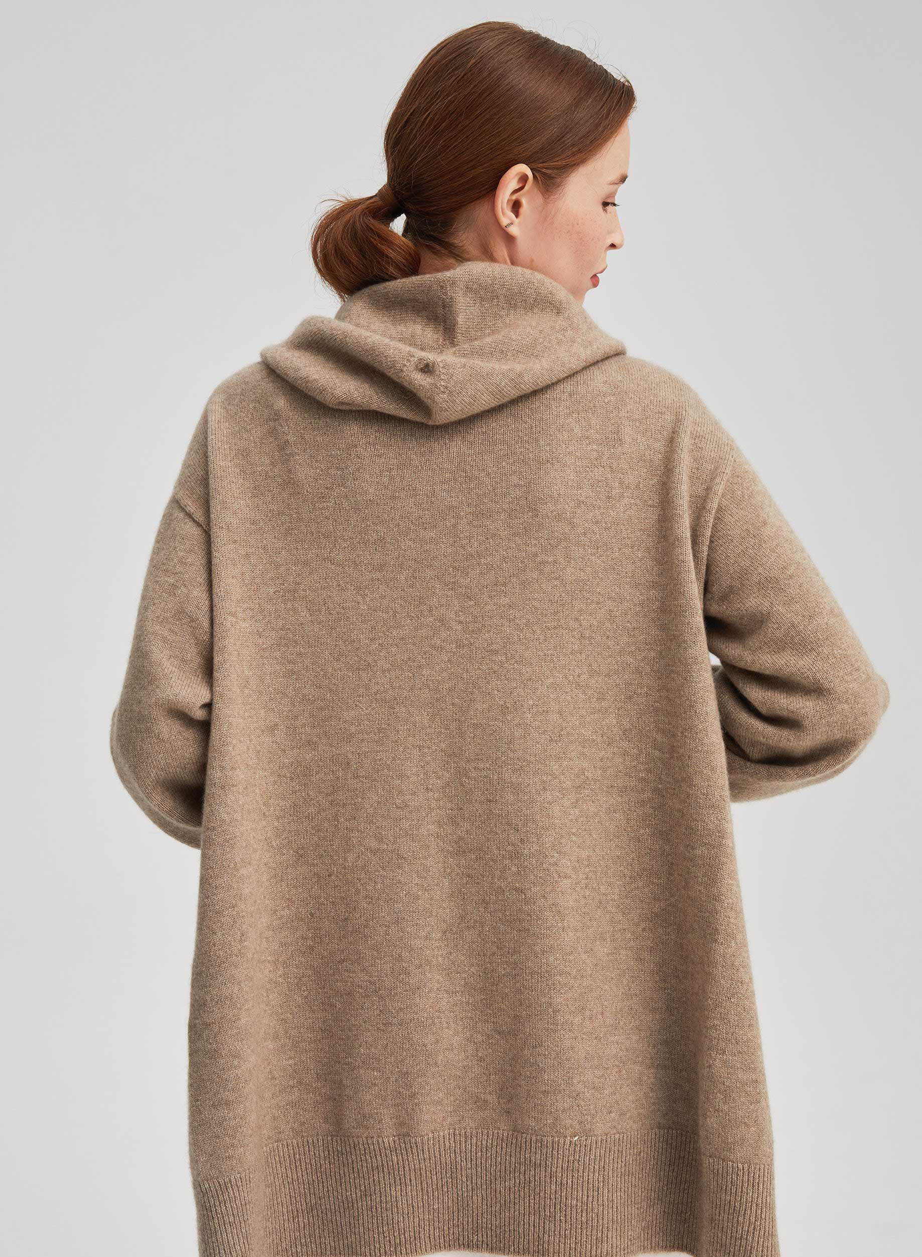 Minimalist Hooded Cashmere Cardigan image 1