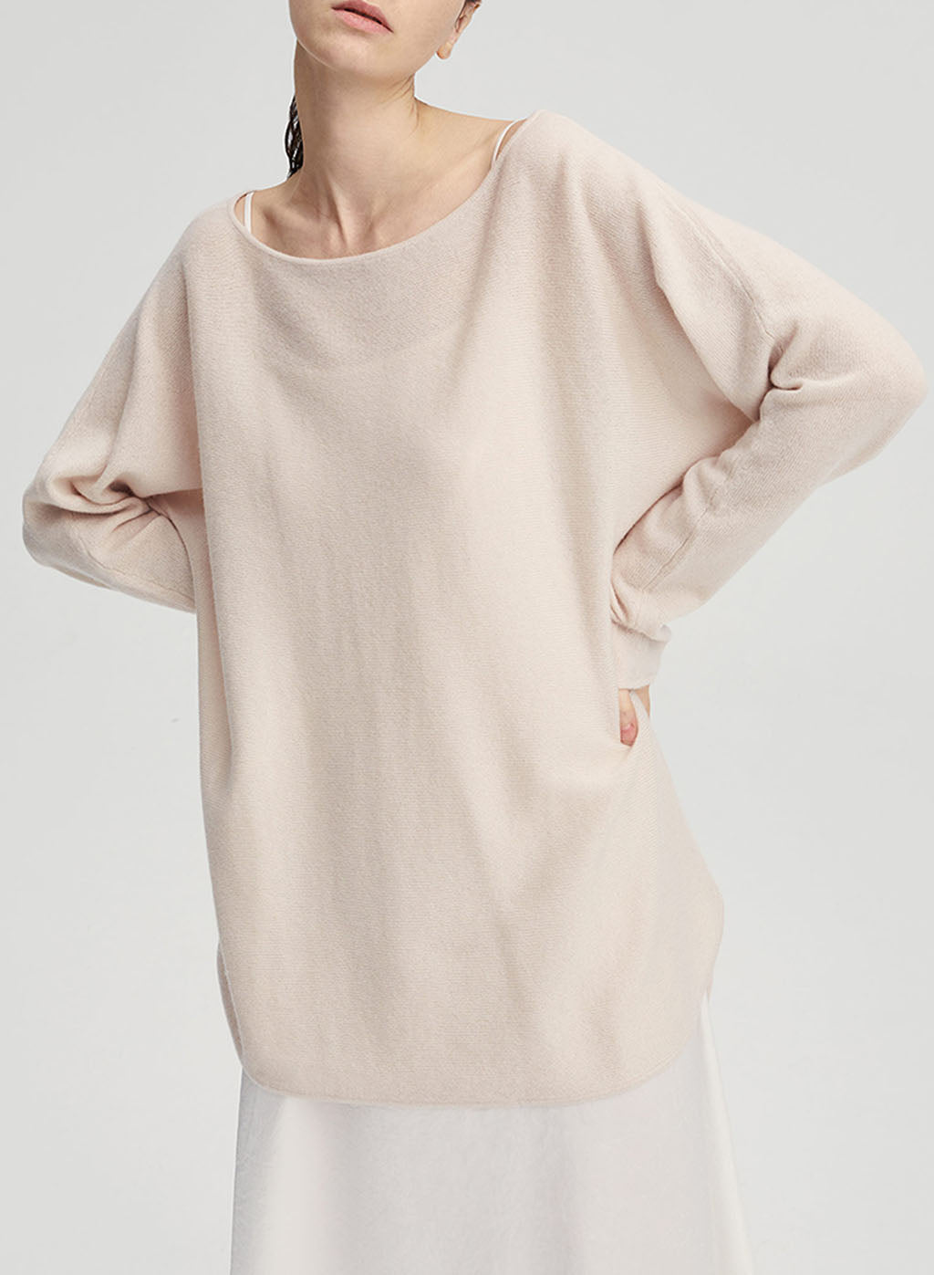 Long Sleeved Boatneck Sweater - Lunar, M image