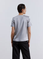 Minimalist V Neck Silk Shirt image 1