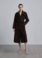 Napoleon Lapel Double-Faced Belted Coat image 0