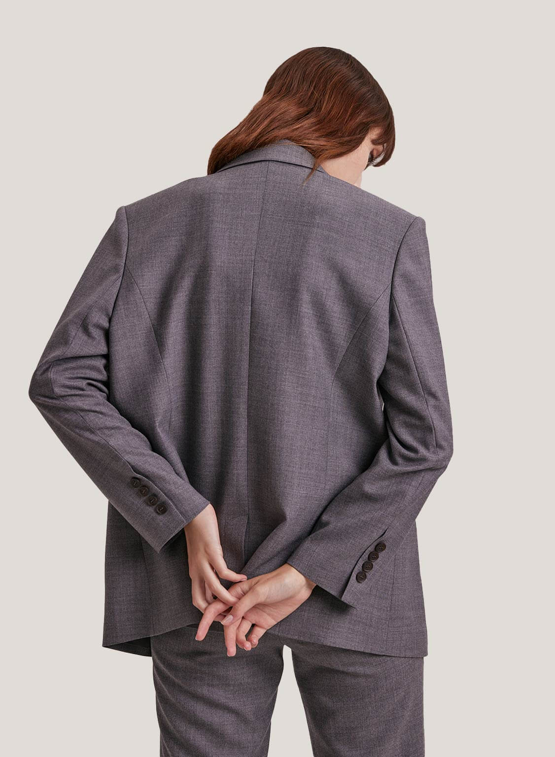 Single Button Wool-Blend Blazer image 1