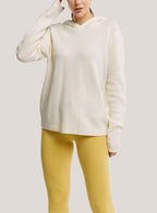 Relaxed Wool-Cashmere Hoodie - Ivory, L image