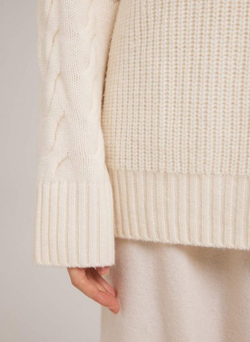 Swan Turtleneck Camel Hair Sweater