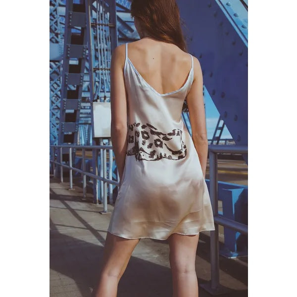 Silk Dress In Lounging Jaguar image 3