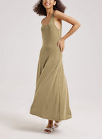 Refresh Maxi Tank Dress - Khaki, M image