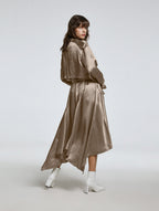 Double-breasted Pure Acetate Tent Coat image 1
