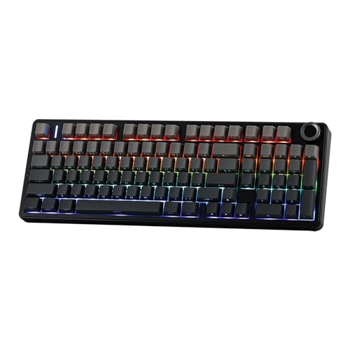 Aula F99 Pro Hot-Swappable Mechanical Keyboard, Tri-Mode RGB Gaming Keyboard with Numpad & Multifunction Knob for Mac/PC