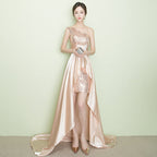 Ladies Banquet Summer Ladies Temperament Dress - golden 1, L image
