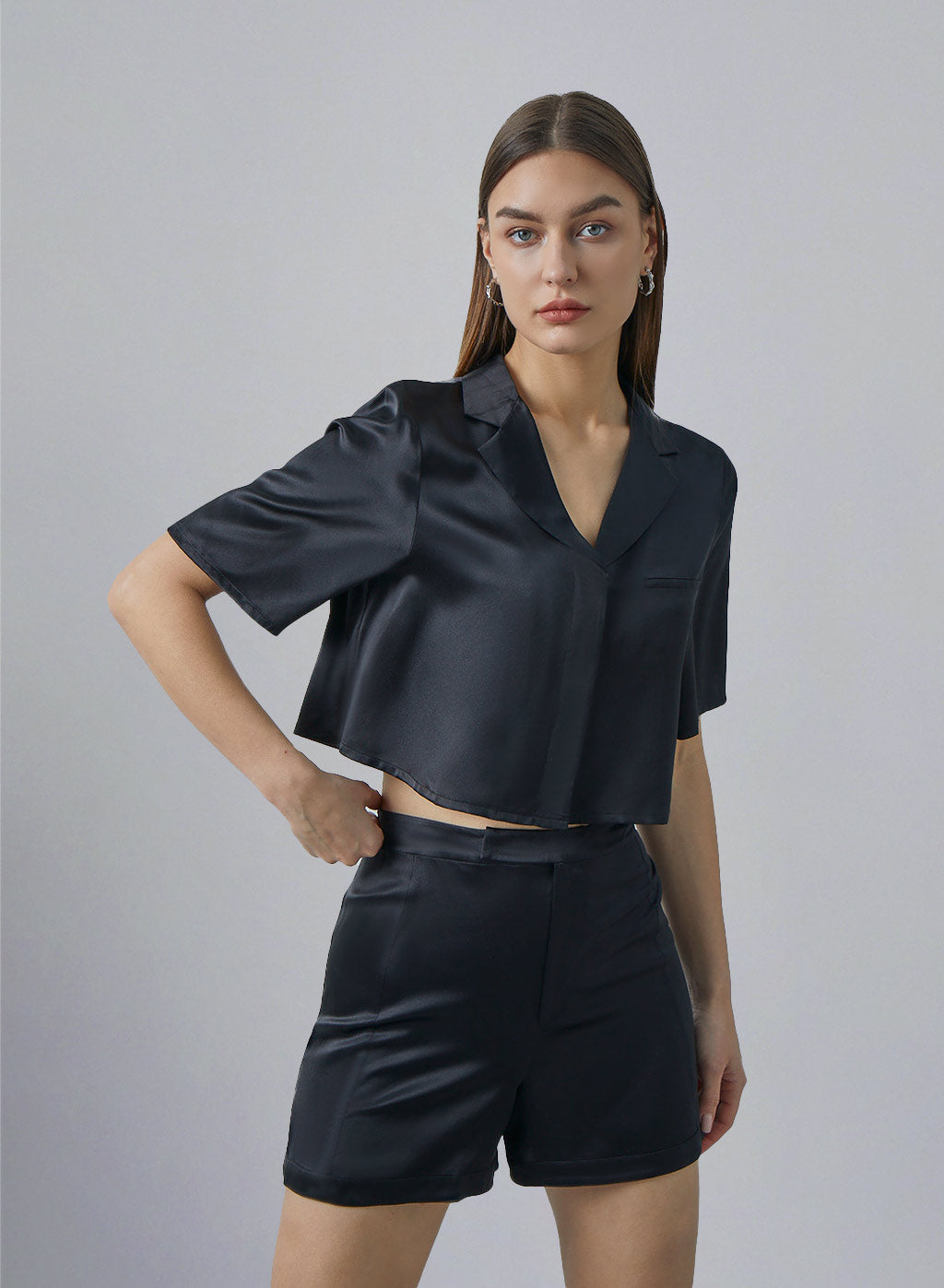 Low Classic Loose Fit Silk Blouse image 0