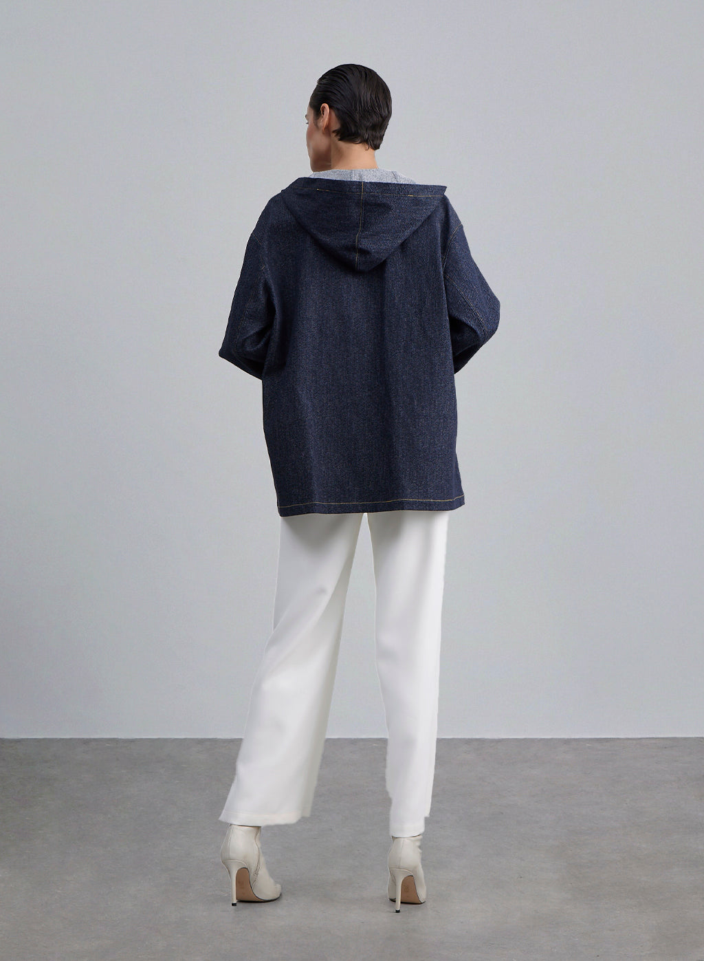 Casual Hooded Cowboy Jacket image 1