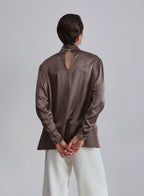 Classic Cuffed Silk Blouse image 1