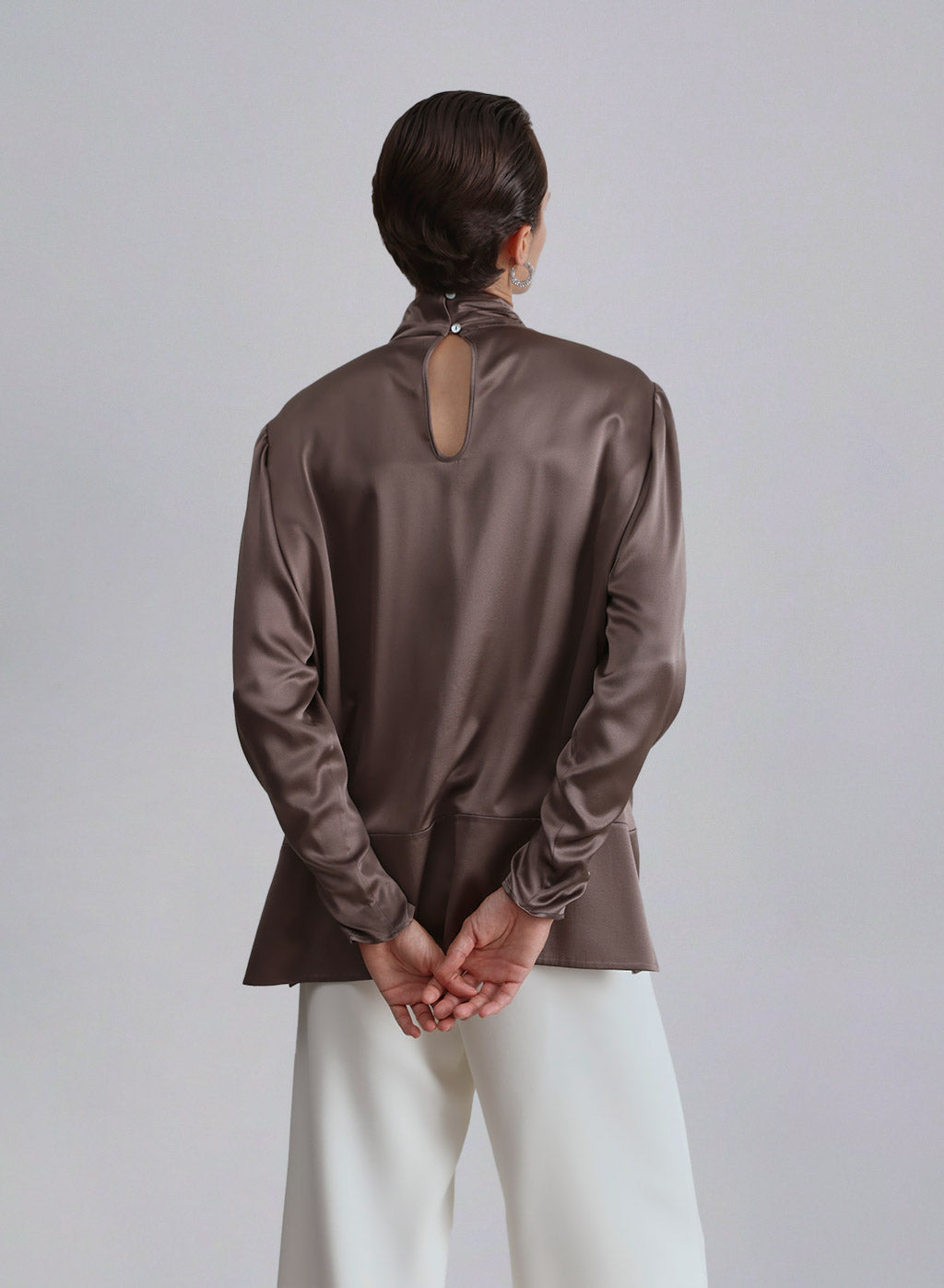 Classic Cuffed Silk Blouse image 1