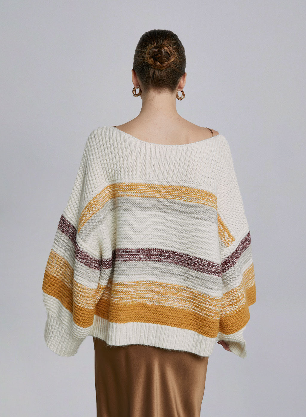 Striped Puff Sleeve Sweater image 1