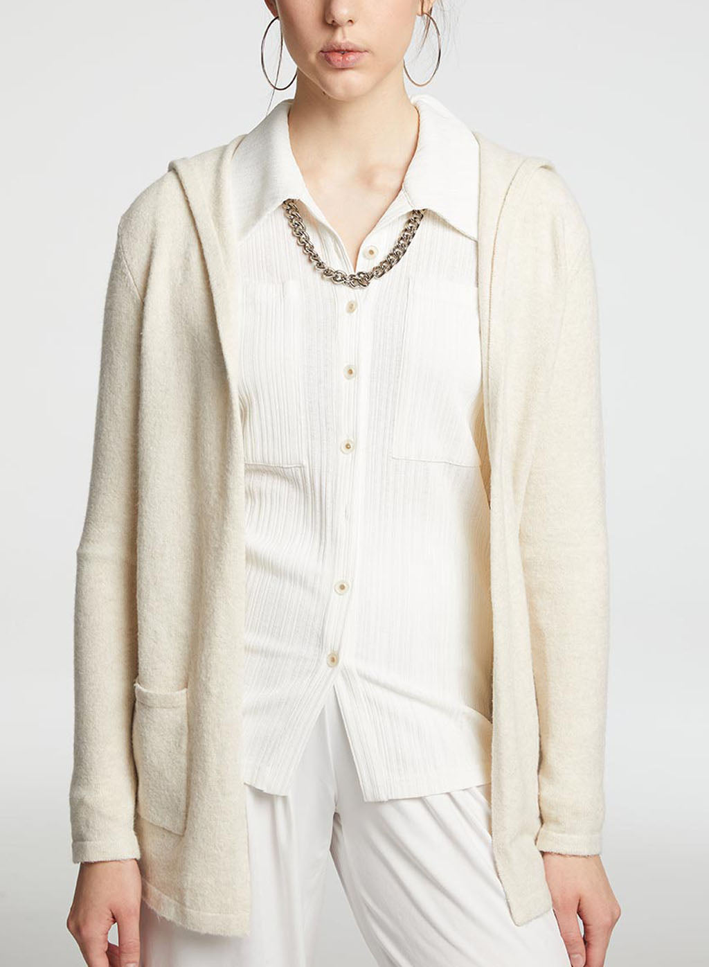 Flawless Open-front Cardigan - Ivory, L image