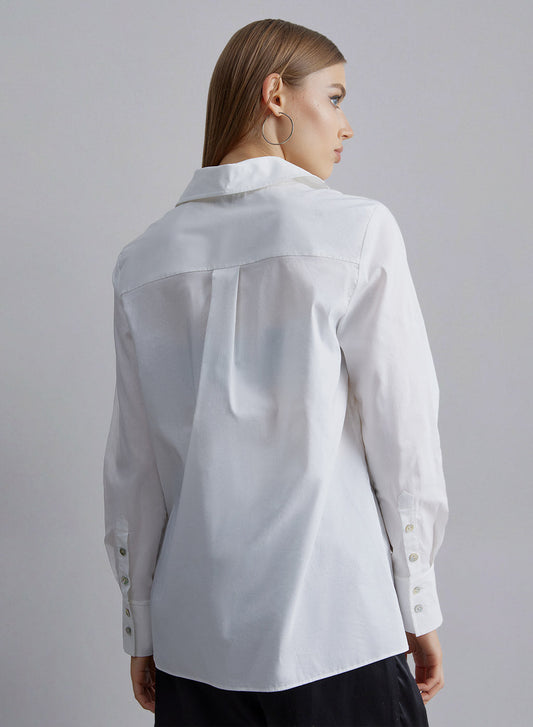 Zipped Loose Cotton-padded Blouse image 1