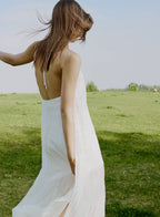 Halter Neck Yarn Silk Dress image 0