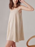 Double Strap Mini Dress - Pastel Yellow, S image