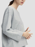 Pure Cotton Loose-Cut Sweatshirt