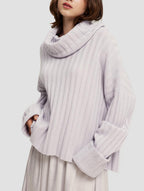 Cozy Cowl Neck Wool Sweater - Bon Jour, S image