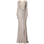 Temperament Banquet Ladies Sequined Annual Meeting Host Long Evening Dress image 1