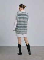 Gradient Sleeveless V-neck Cardigan image 1
