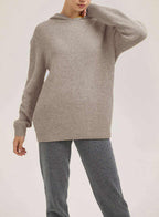 Relaxed Wool-Cashmere Hoodie - Pale Taupe, XS image