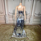 Stage Advanced Light Luxury Evening Dress Sequined Design Side Slit Tail Slim Temperament image 3