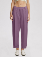 Linen-Blend Tapered Pants