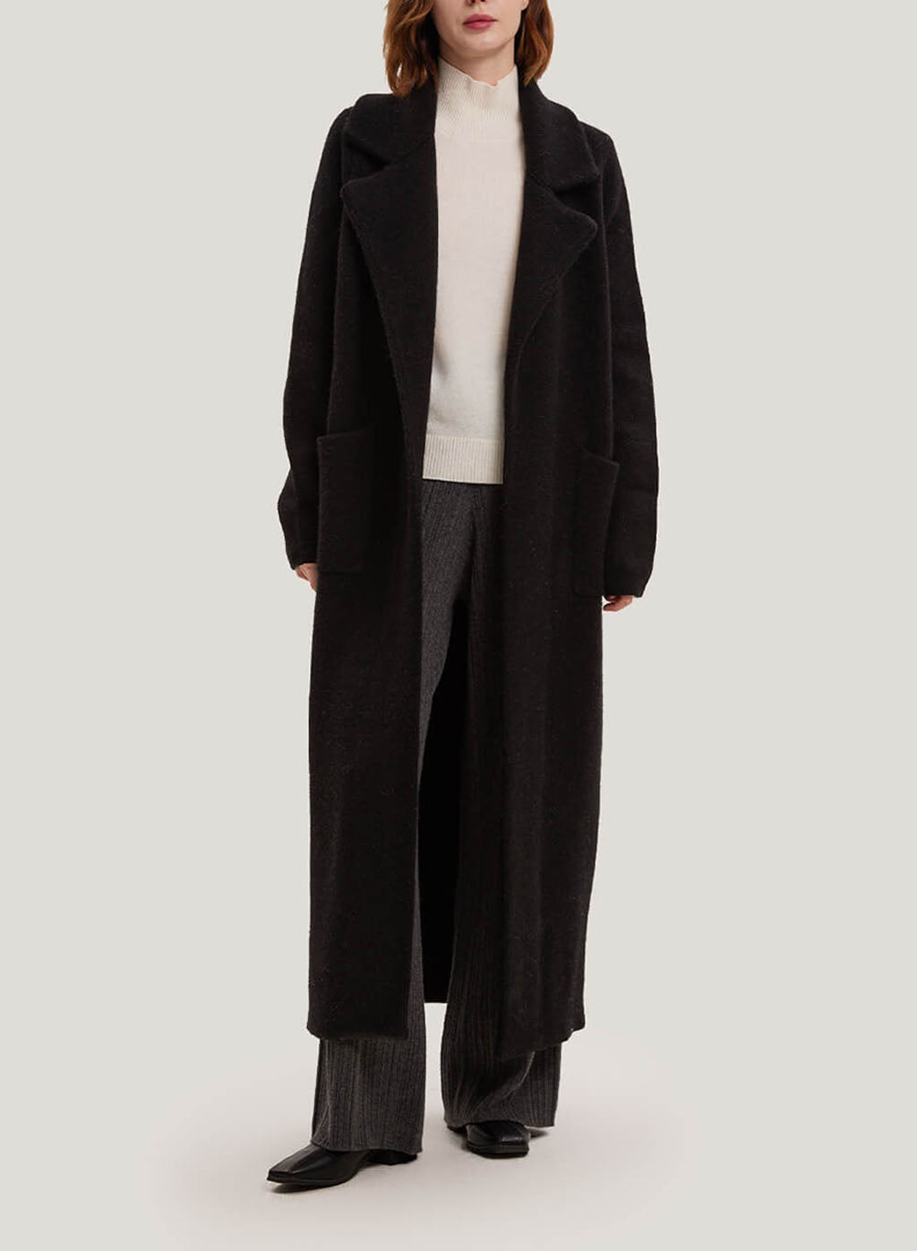 Wool And Yak-Blend Coat - Black, XS image