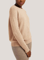 Crew-Neck Wool-Cashmere Sweater - Beige, S image